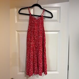 Red Floral Romper